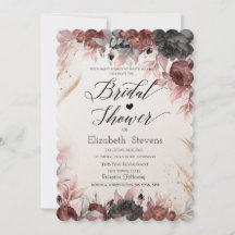 Chic Autumn Waterverf Flowers Vrijgezellenfeest