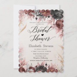 Chic Autumn Waterverf Flowers Vrijgezellenfeest Kaart