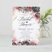 Chic Autumn Waterverf Flowers Vrijgezellenfeest Kaart (Staand voorkant)