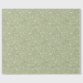 Chic Avocado Green Glitter Birthday Cadeaupapier (Vlak)