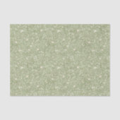 Chic Avocado Green Glitter Birthday Tissuepapier (Voorkant)