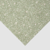 Chic Avocado Green Glitter Birthday Tissuepapier (Detail)
