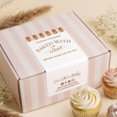 Chic Awing Baked With Love Rolling Pin Bakery Seal Etiket