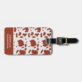 Chic Ayrshire Koe Print Pattern Adventure Travel Bagagelabel