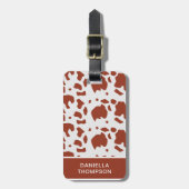 Chic Ayrshire Koe Print Pattern Adventure Travel Bagagelabel (Voorkant verticaal)