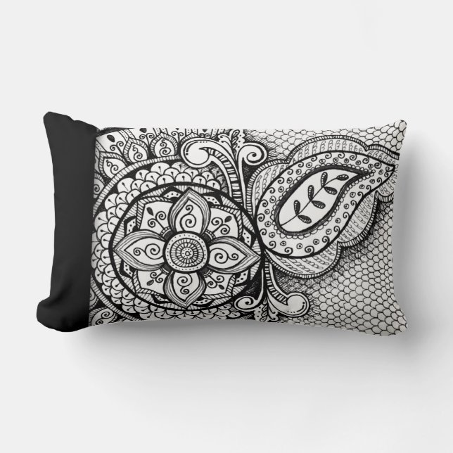 Chic Aztec Exotic Ethnic Tribal Ikat Batik Patroon Kussen (Voorkant)