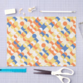 Chic Azure Blue Sunny Yellow Circles Art Pattern Tissuepapier (Craft)