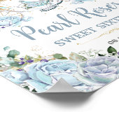 Chic Baby Blue Rozen Princess Carriage Sweet 16 Poster (Hoek)