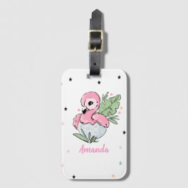 Chic Baby Flamingo, sterren, prinses Bagagelabel
