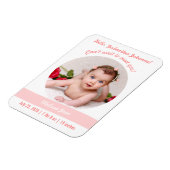 Chic Baby Girl Foto geboortedatum Godmoeder Magneet (Linkerzijde)