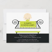 Chic BABY in het Groen van de Uitnodiging van het  (Voorkant)