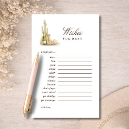 Chic Baby Shower Games Wishes For Baby Advice Card