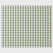 Chic Baby Shower Green Gingham & Plaid Pattern Cadeaupapier (Vlak)