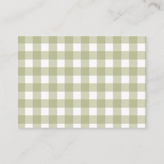 Chic Baby shower lokaal geteelde luier Raffle Informatiekaartje (Achterkant)