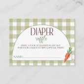 Chic Baby shower lokaal geteelde luier Raffle Informatiekaartje (Voorkant)