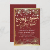 Chic Baby shower Sugar & Spice & Alles-Nice Kaart (Voorkant / Achterkant)