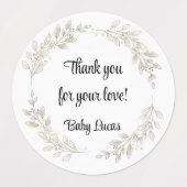 Chic Baby Shower Water Bottle Stickers (Design 1)