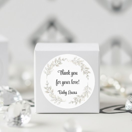 Chic Baby Shower Water Bottle Stickers