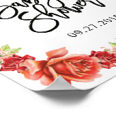 Chic baby shower-welkomstteken | ROZEN Poster (Hoek)