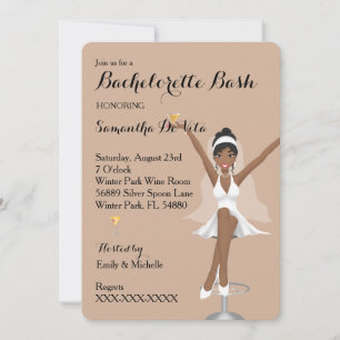 Chic Bachelorette Bash Aangepaste partijuitnodigin Kaart