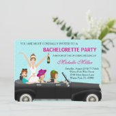 Chic Bachelorette Bash Aangepaste uitnodiging (Staand voorkant)