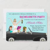 Chic Bachelorette Bash Aangepaste uitnodiging (Voorkant)