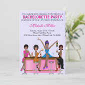 Chic Bachelorette Bash Aangepaste uitnodiging (Staand voorkant)