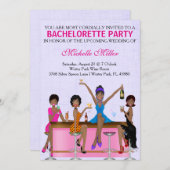 Chic Bachelorette Bash Aangepaste uitnodiging (Voorkant / Achterkant)