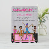 Chic Bachelorette Bash Aangepaste uitnodiging (Staand voorkant)