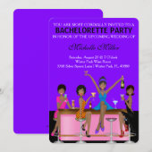Chic Bachelorette Bash Aangepaste uitnodiging (Voorkant / Achterkant)