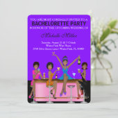 Chic Bachelorette Bash Aangepaste uitnodiging (Staand voorkant)