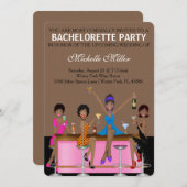 Chic Bachelorette Bash Aangepaste uitnodiging (Voorkant / Achterkant)