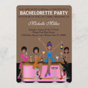 Chic Bachelorette Bash Aangepaste uitnodiging