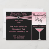 Chic Bachelorette Party Invitation Kaart (Voorkant)