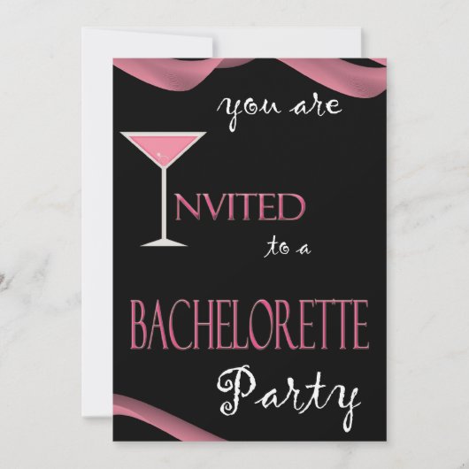 Chic Bachelorette Party Invitation Kaart (Voorkant)
