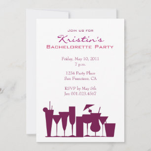Chic Bachelorette Party Invitation Kaart