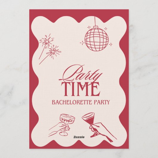 Chic Bachelorette Weekend Invitation for Bride-to- Kaart (Achterkant)