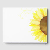 Chic Backyard Sunflower Wedding Gastenboek (Achterkant)