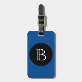 CHIC BAGAGELABEL_156 BLAUW/ZWART/MONOGRAM BAGAGELABEL