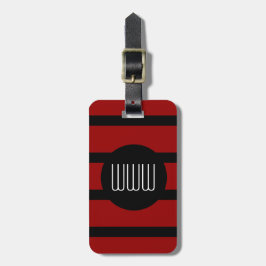 CHIC BAGAGELABEL_16 RED/BLACK STRIPES BAGAGELABEL