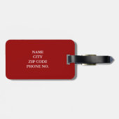 CHIC BAGAGELABEL_16 RED/BLACK STRIPES BAGAGELABEL (Achterkant horizontaal)