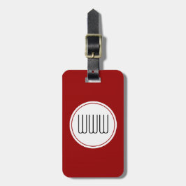 CHIC BAGAGELABEL_16 RED/BLACK/WHITE BAGAGELABEL