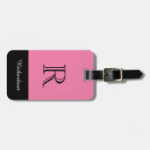 CHIC BAGAGELABEL_BLACK/PINK/WHITE BAGAGELABEL (Voorkant horizontaal)