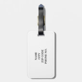 CHIC BAGAGELABEL_BLACK/WHITE PLAID BAGAGELABEL (Achterkant verticaal)