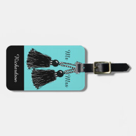 CHIC BAGAGELABEL_"Mr & Mrs." BLACK TASSELS Bagagelabel