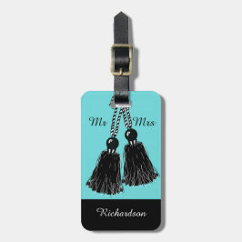CHIC BAGAGELABEL_"Mr & Mrs." BLACK TASSELS Bagagelabel