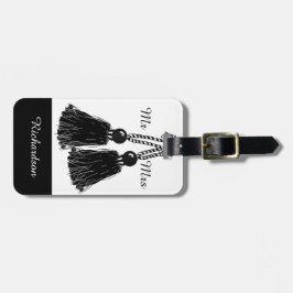 CHIC BAGAGELABEL_"Mr & Mrs." BLACK TASSELS Bagagelabel