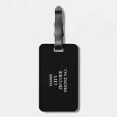 CHIC BAGAGELABEL_"Mr & Mrs." BLACK TASSELS Bagagelabel (Achterkant verticaal)