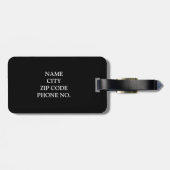 CHIC BAGAGELABEL_"Mr & Mrs." BLACK TASSELS Bagagelabel (Achterkant horizontaal)