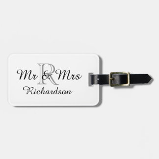 CHIC BAGAGELABEL_MR & MRS._BLACK/WHITE BAGAGELABEL